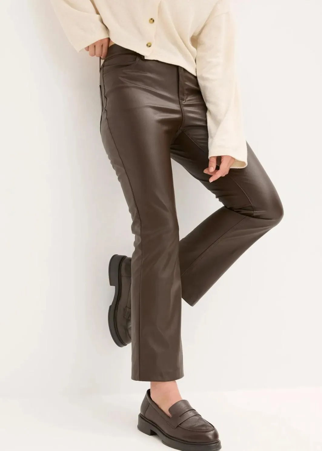 Damen bonprix Bekleidung·Kleider|Hosen|Lederimitat-Hose