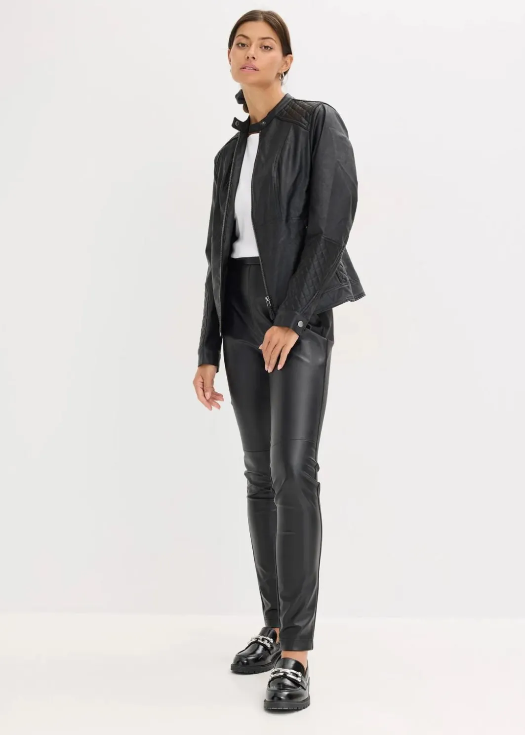 Lederimitat-Hose im Punto di Roma Mix Damen Bekleidung·Kleider|Nachhaltigere Materialien