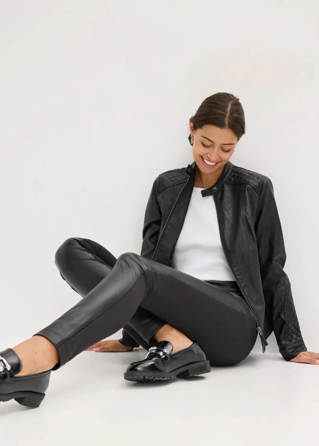 Lederimitat-Hose im Punto di Roma Mix Damen Bekleidung·Kleider|Nachhaltigere Materialien