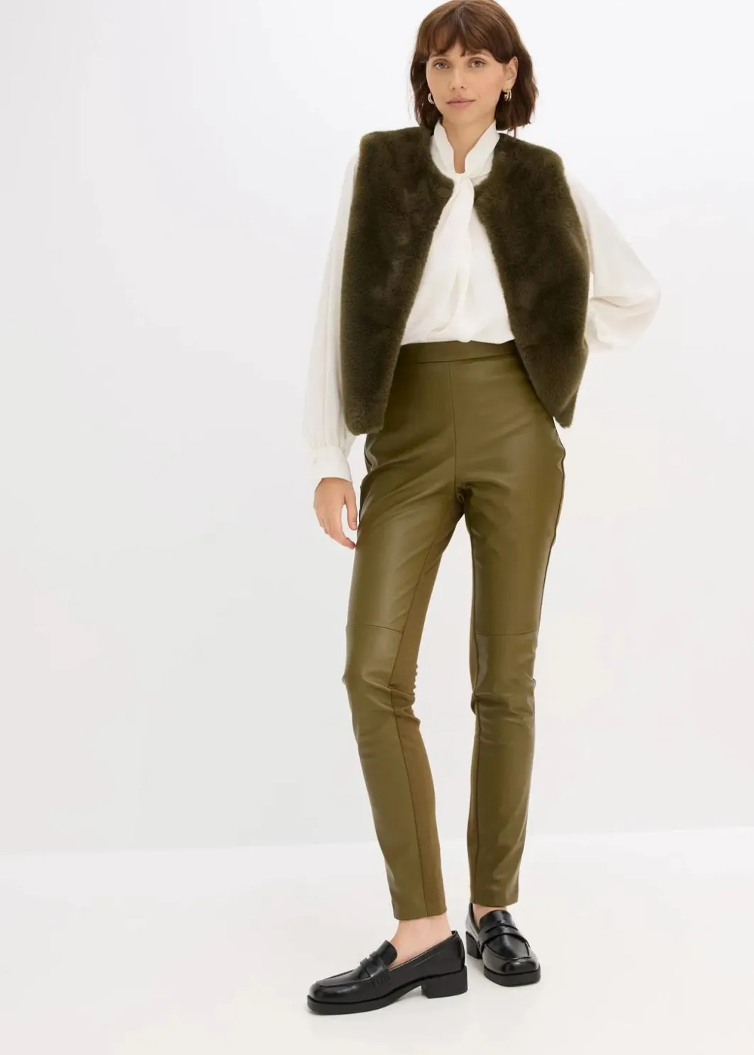 Lederimitat-Hose im Punto di Roma Mix Damen Hosen|Nachhaltigere Materialien