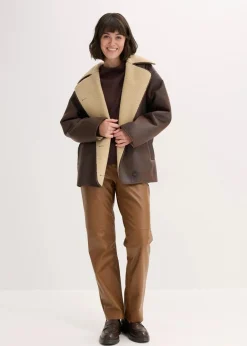 Lederimitat-Hose mit Bequembund Damen Bekleidung·Kleider|Hosen