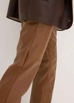 Lederimitat-Hose mit Bequembund Damen Bekleidung·Kleider|Hosen