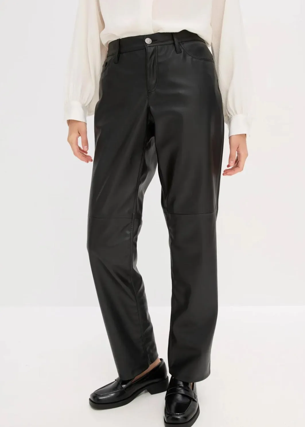 Discount Lederimitat-Hose mit Bequembund Damen Hosen|Bekleidung·Kleider