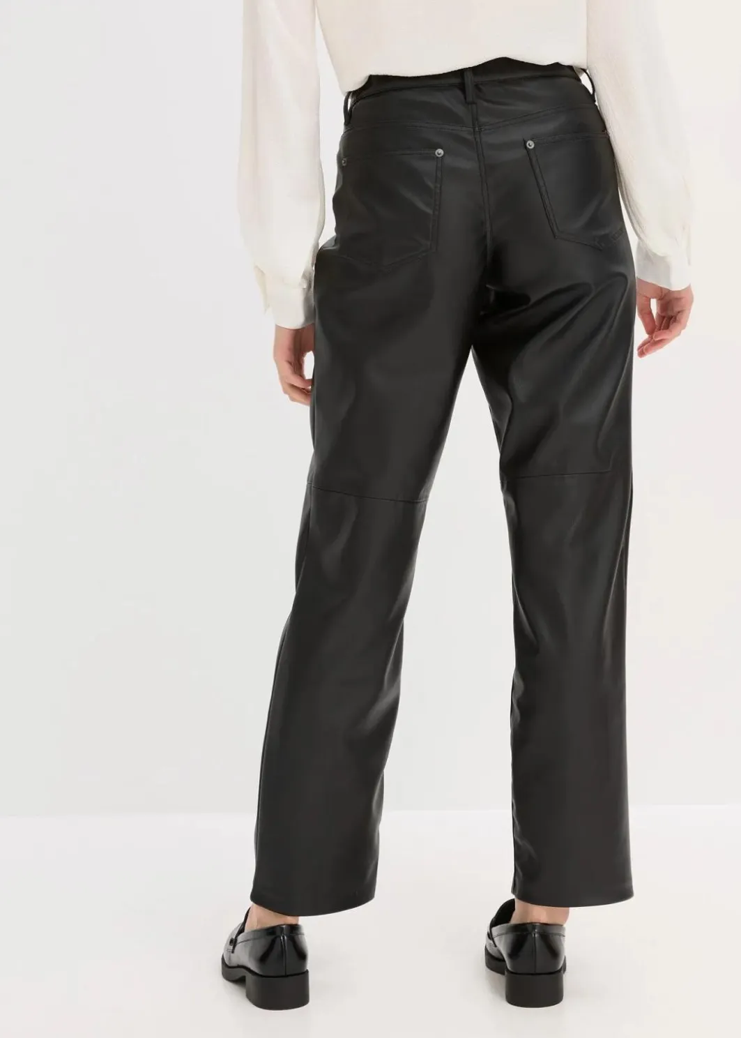 Discount Lederimitat-Hose mit Bequembund Damen Hosen|Bekleidung·Kleider