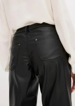 Discount Lederimitat-Hose mit Bequembund Damen Hosen|Bekleidung·Kleider