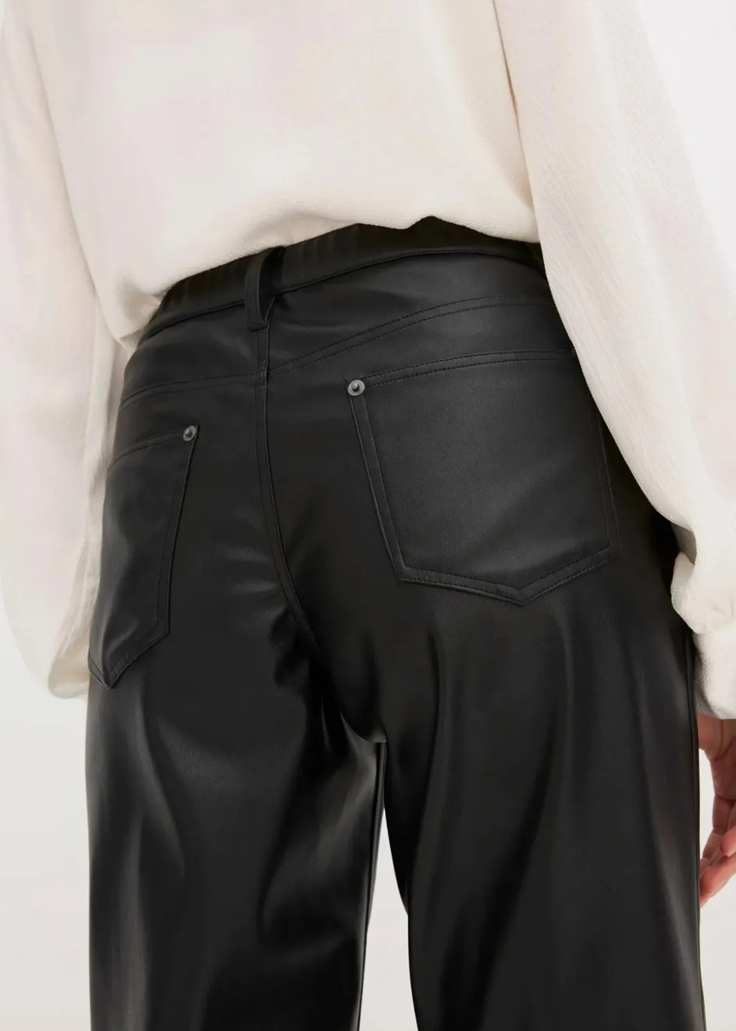 Discount Lederimitat-Hose mit Bequembund Damen Hosen|Bekleidung·Kleider