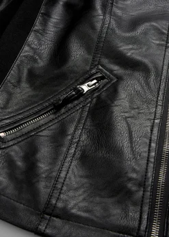 Damen bonprix Jacken & Mäntel|Bekleidung·Hosen|Lederimitat-Jacke aus reiner Viskose