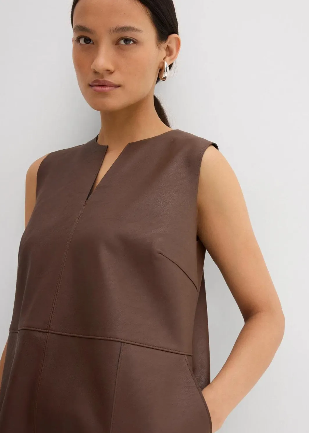 Damen bonprix Kleider|Lederimitat-Kleid