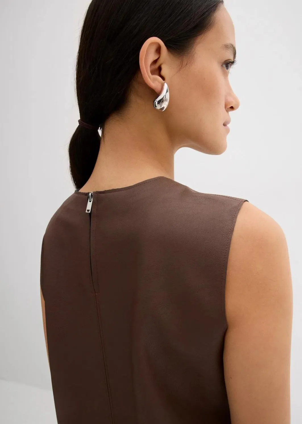 Damen bonprix Kleider|Lederimitat-Kleid