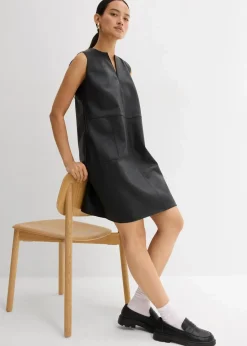 Outlet Lederimitat-Kleid Damen Kleider
