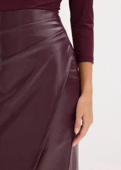 Best Lederimitat-Kleid mit Jersey-Oberteil Damen Bekleidung·Pullover & Strickjacken|Kleider