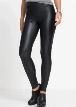 Outlet Lederimitat-Leggings mit Beschichtung Damen Kurzgrößen|Bekleidung·Kleider