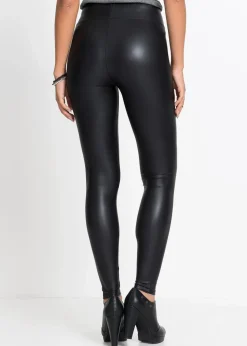 Lederimitat-Leggings mit Beschichtung Damen Hosen|Kurzgrößen