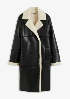 Discount Lederimitat-Mantel Damen Bekleidung·Hosen|Jacken & Mäntel