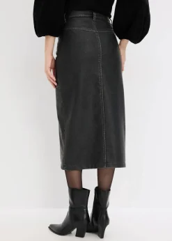 Damen bonprix Röcke|Bekleidung·Sportbekleidung|Lederimitat-Rock