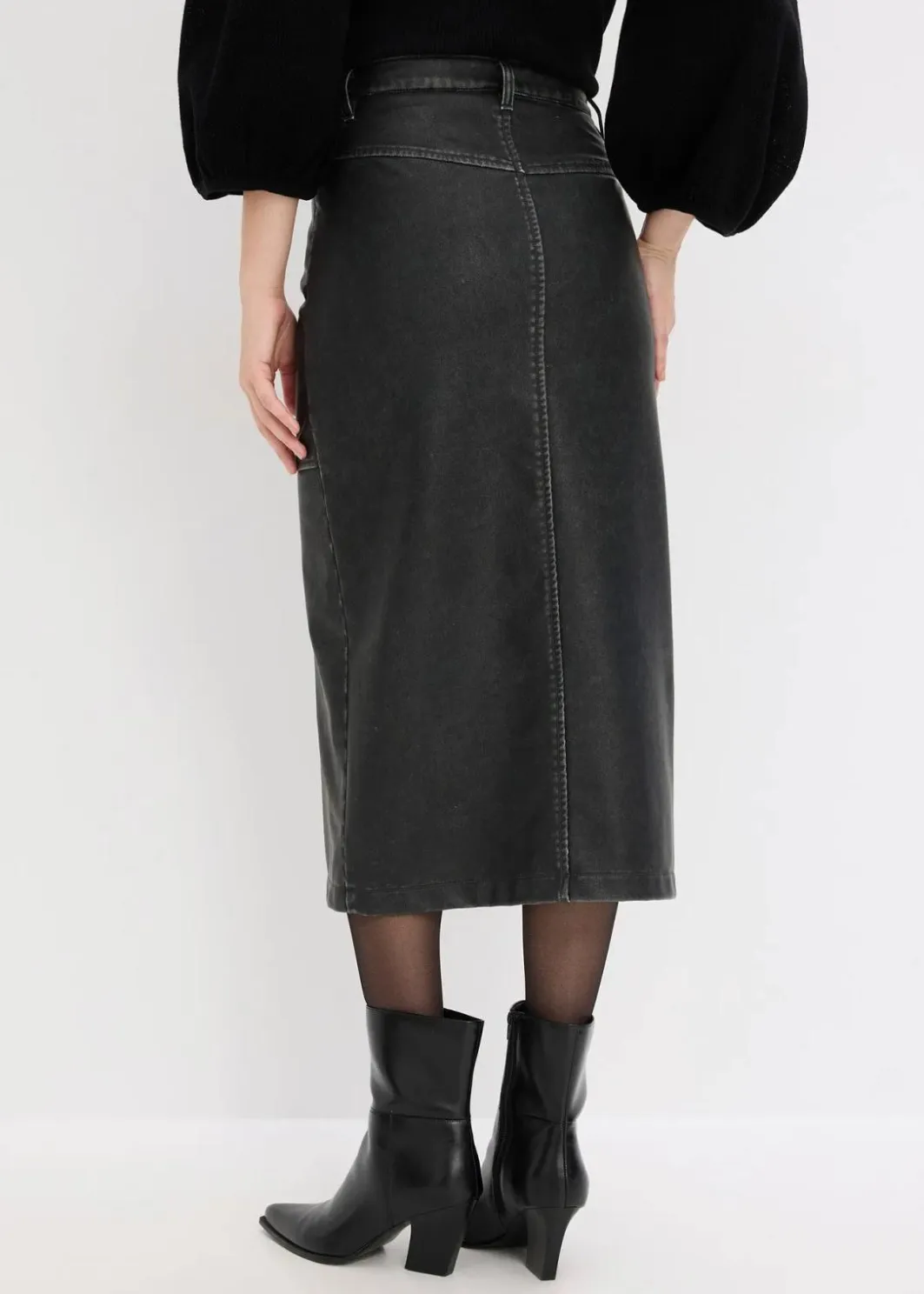 Damen bonprix Röcke|Bekleidung·Sportbekleidung|Lederimitat-Rock