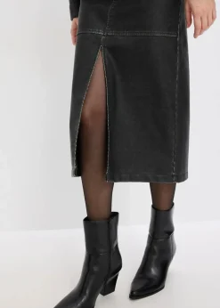 Damen bonprix Röcke|Bekleidung·Sportbekleidung|Lederimitat-Rock