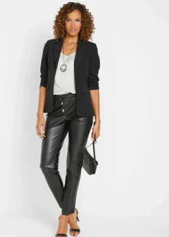 Damen bonprix Hosen|Bekleidung·Kleider|Lederimitat-Schlupfhose