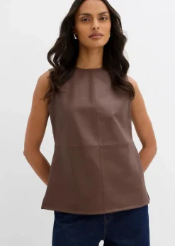 Damen bonprix Shirts & Tops|Lederimitat-Top