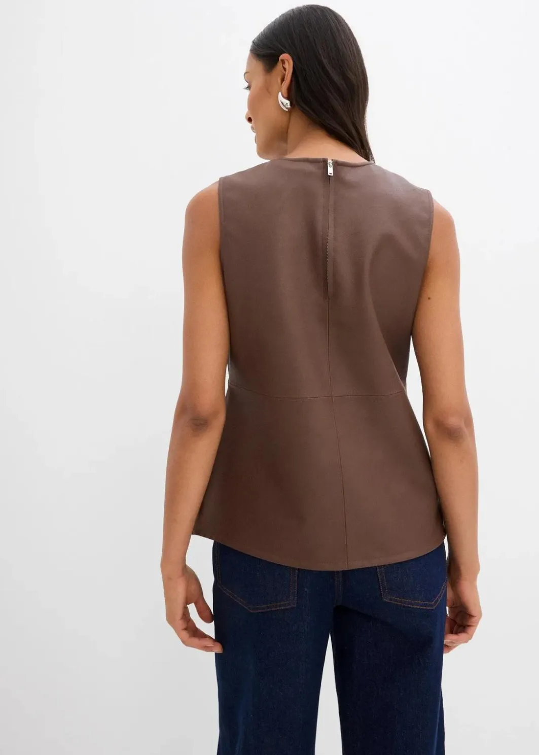 Damen bonprix Shirts & Tops|Lederimitat-Top
