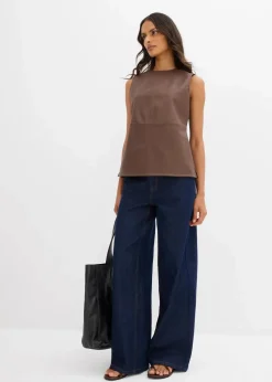 Damen bonprix Shirts & Tops|Lederimitat-Top