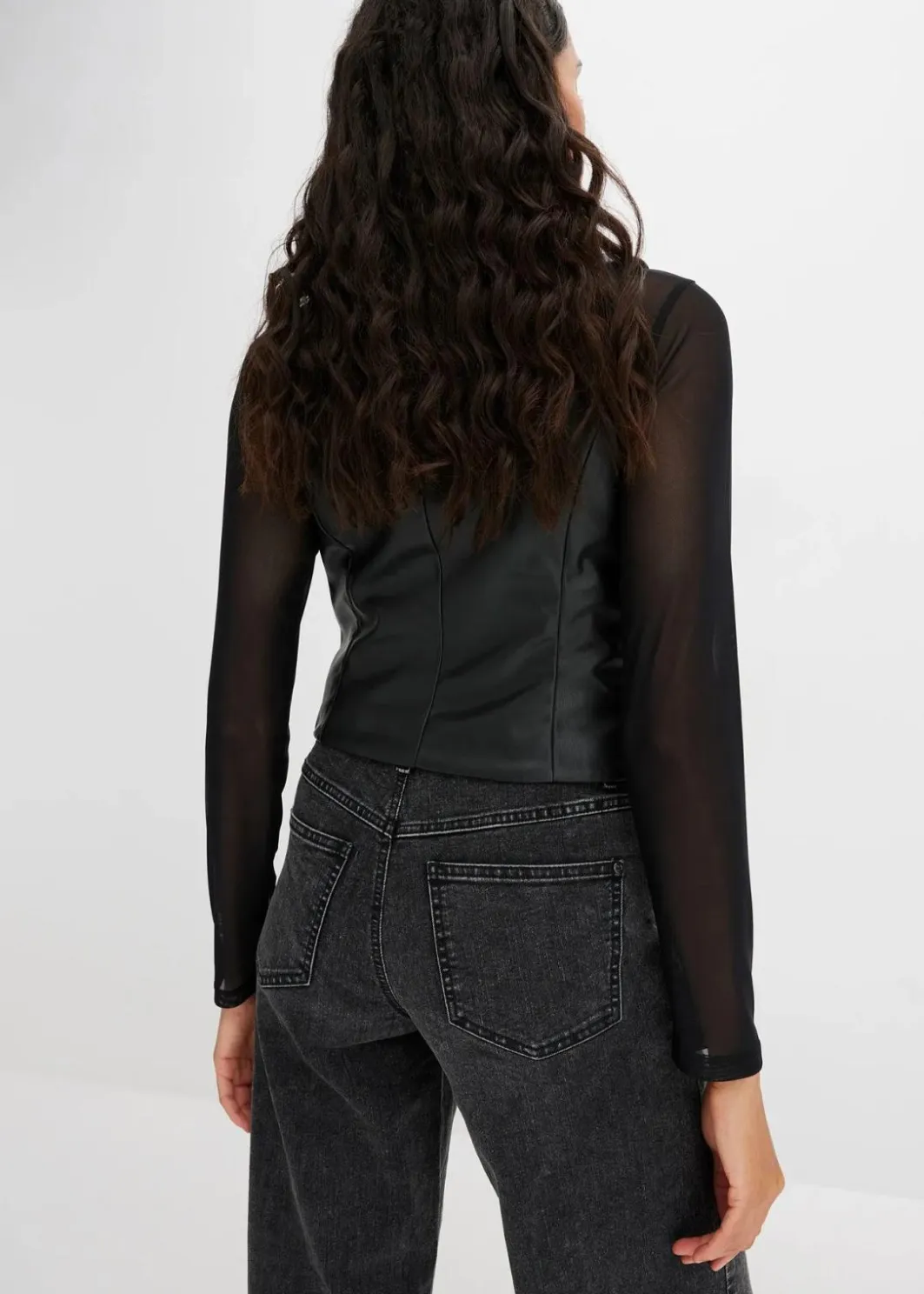 Online Lederimitat-Weste Damen Bekleidung·Hosen|Jacken & Mäntel
