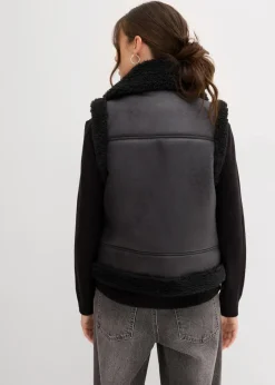 Discount Lederimitat-Weste Damen Nachhaltigere Materialien|Jacken & Mäntel