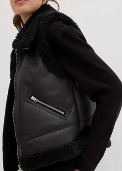 Discount Lederimitat-Weste Damen Nachhaltigere Materialien|Jacken & Mäntel