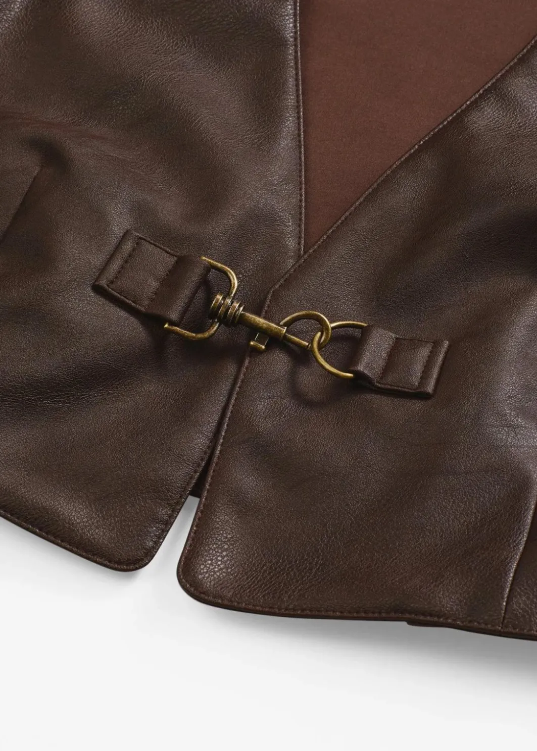 Best Lederimitat-Weste im Used-Look Damen Jacken & Mäntel