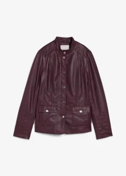 Damen bonprix Bekleidung·Hosen|Jacken & Mäntel|Lederjacke aus Lammnappa