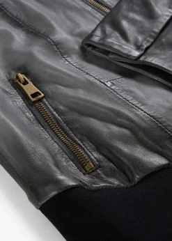 Damen bonprix Bekleidung·Hosen|Jacken & Mäntel|Lederjacke aus Lammnappa