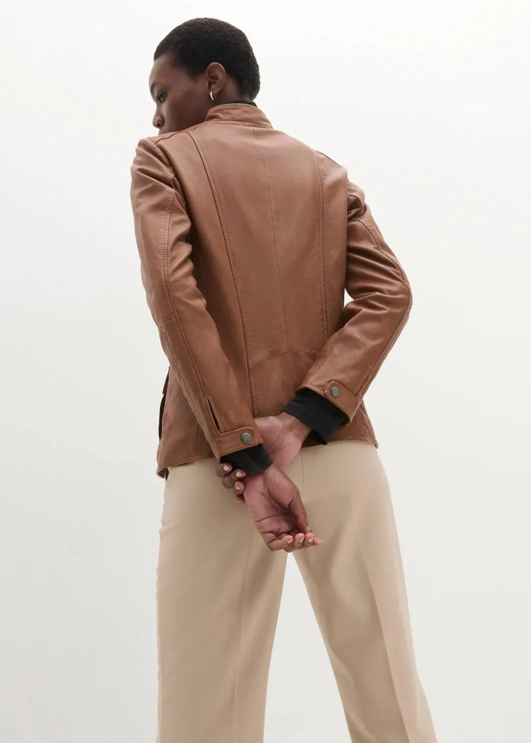 Hot Lederjacke aus Lammnappa Damen Premium|Nachhaltigere Materialien