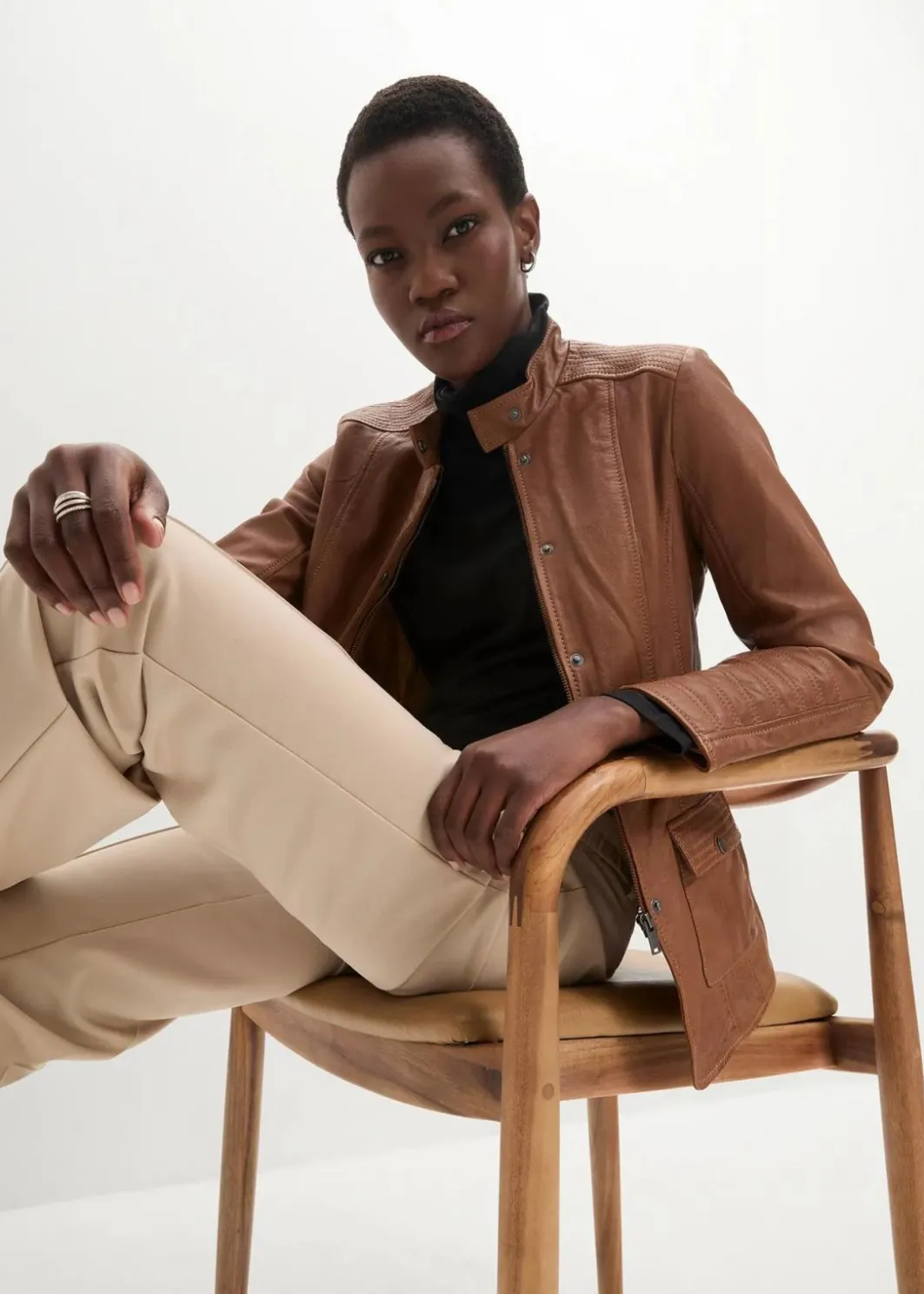 Hot Lederjacke aus Lammnappa Damen Premium|Nachhaltigere Materialien