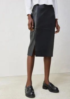 Sale Lederrock mit Schlitz Damen Bekleidung·Sportbekleidung|Röcke