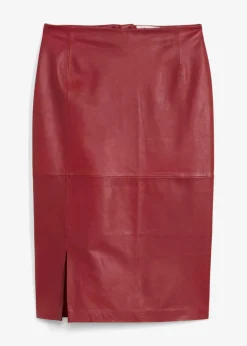 Damen bonprix Bekleidung·Sportbekleidung|Röcke|Lederrock mit Schlitz