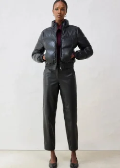 Damen bonprix Bekleidung·Hosen|Premium|Leder-Steppjacke aus Lammnappa