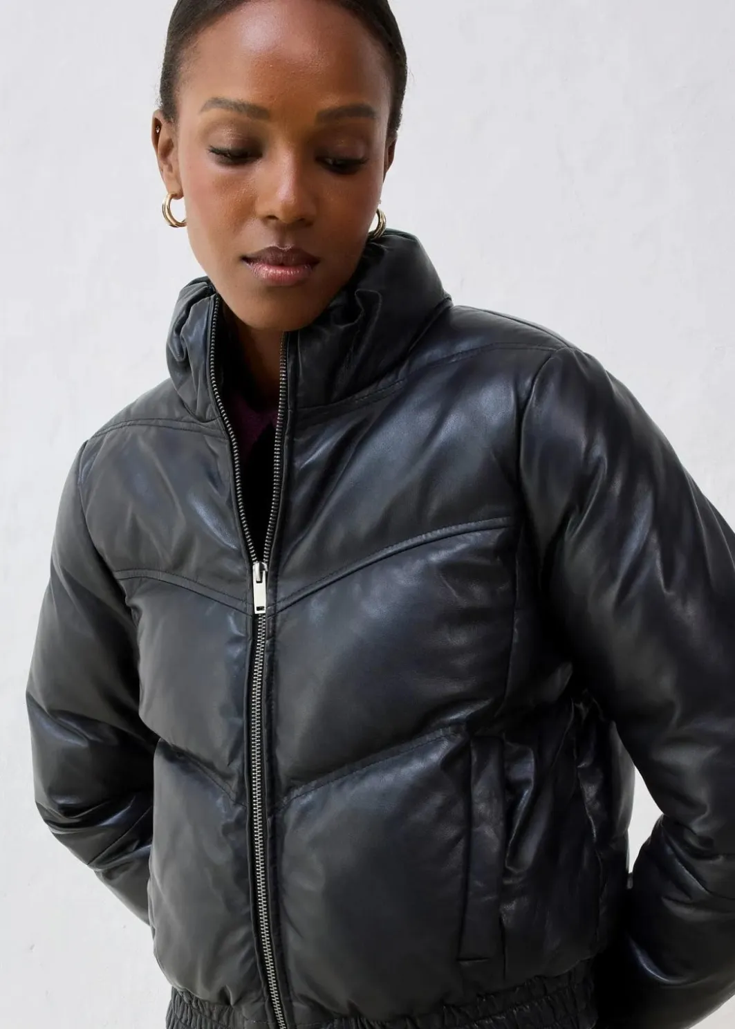 Damen bonprix Bekleidung·Hosen|Premium|Leder-Steppjacke aus Lammnappa