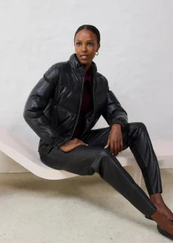 Damen bonprix Bekleidung·Hosen|Premium|Leder-Steppjacke aus Lammnappa