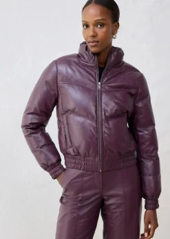 New Leder-Steppjacke aus Lammnappa Damen Jacken & Mäntel|Premium