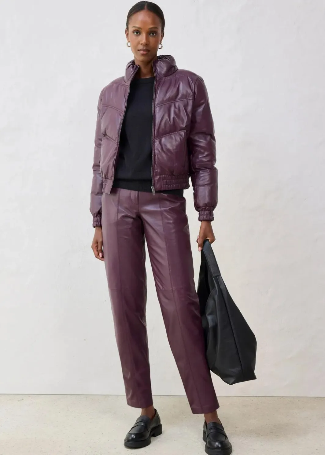 New Leder-Steppjacke aus Lammnappa Damen Jacken & Mäntel|Premium