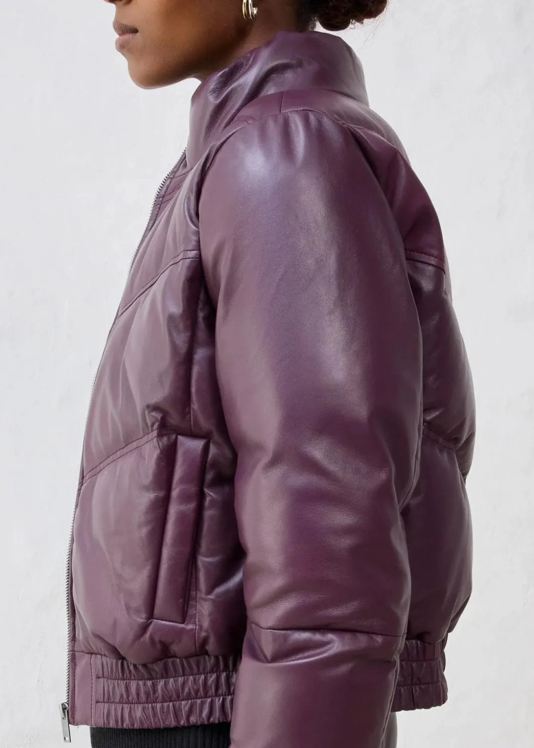 New Leder-Steppjacke aus Lammnappa Damen Jacken & Mäntel|Premium