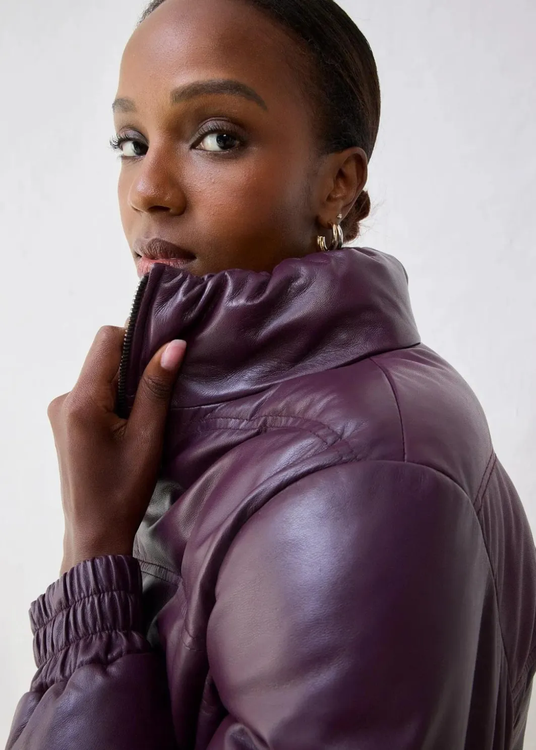 New Leder-Steppjacke aus Lammnappa Damen Jacken & Mäntel|Premium