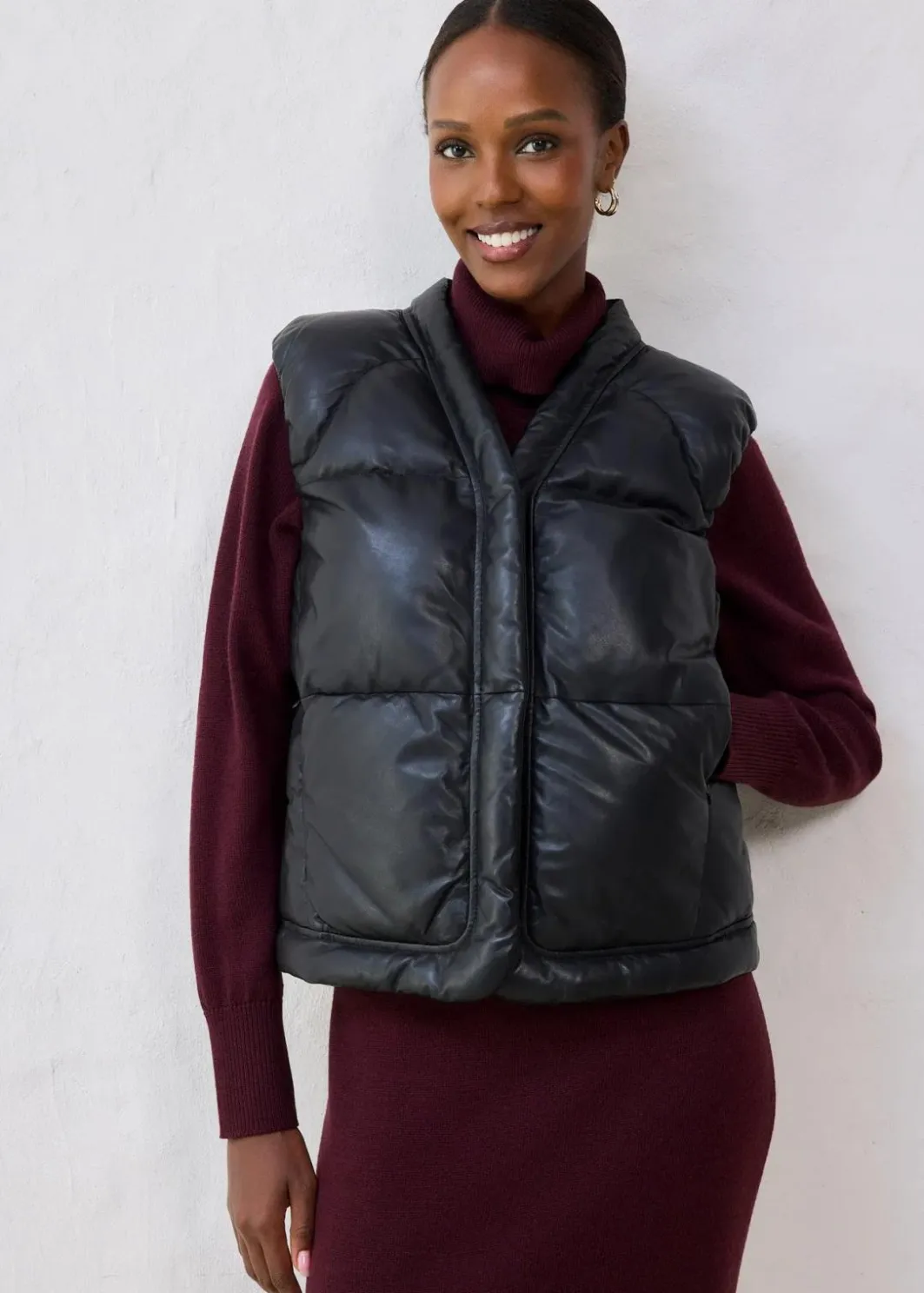 Best Leder-Steppweste aus Lammnappa Damen Jacken & Mäntel|Bekleidung·Hosen