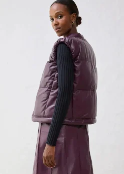 Hot Leder-Steppweste aus Lammnappa Damen Bekleidung·Hosen|Jacken & Mäntel