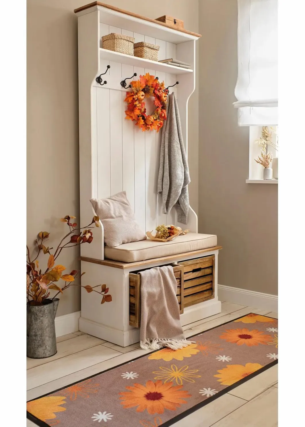 bonprix Wohnaccessoires|LED-Hängedeko Türkranz mit Herbstdeko