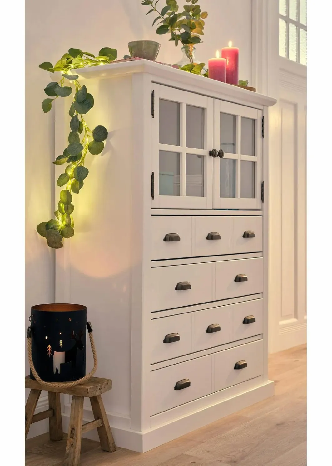 bonprix Wohnaccessoires|LED-Kunstblumengirlande mit Eukalyptusblättern