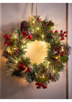 bonprix Wohnaccessoires|Weihnachtsdeko & -Textilien·Dekoration|LED-Türkranz mit Dekorationen