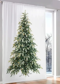 Online LED-Vorhang mit Tannenbaum Druck (1er Pack) Vorhänge|Weihnachtsdeko & -Textilien·Gardinen