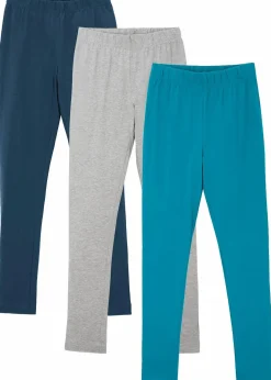 Kinder bonprix Mädchen 9-16 Jahre·Mehrfachpacks|Mädchen 9-16 Jahre·Hosen & Leggings|Leggings aus elastischem Baumwoll-Mix (3er Pack)
