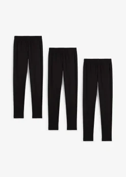 Kinder bonprix Mädchen 9-16 Jahre·Mehrfachpacks|Mädchen 9-16 Jahre·Hosen & Leggings|Leggings aus elastischem Bio-Baumwoll-Mix (3er Pack)